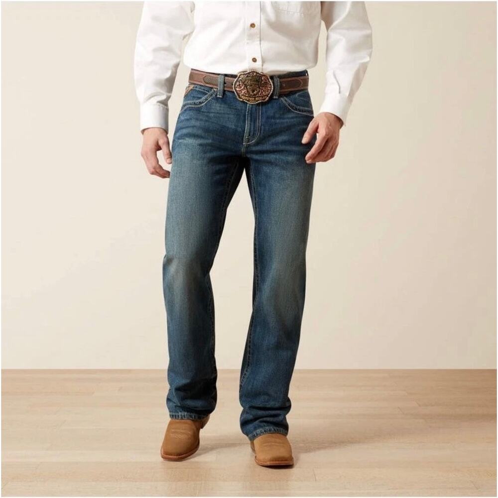 Ariat Jeans Mens 42x32 Blue M4 Bootcut Boundary Low Rise Western Cowboy Pants